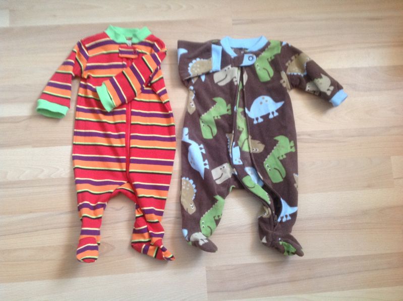 peekaboo patterns footed PJs